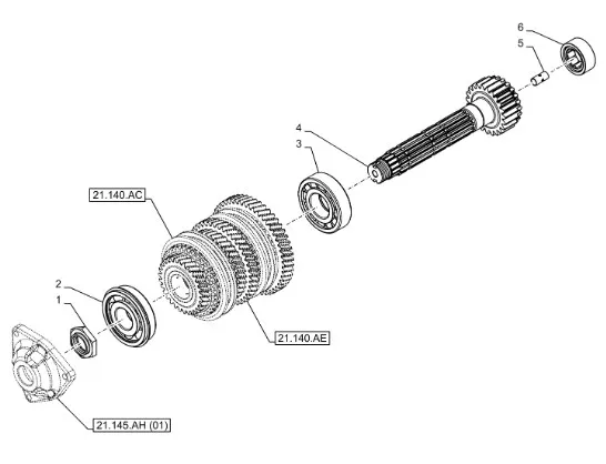 87353281 - вал-шестерня